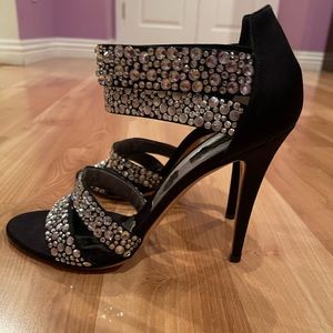 Casadei evening heels with rhinestones